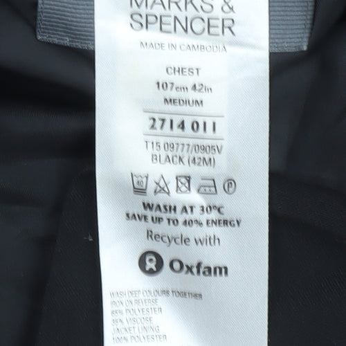 Marks and Spencer Men's Black Medium Suit Jacket