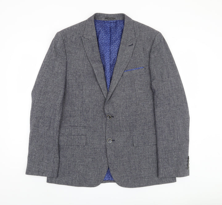 Marks and Spencer Men's Navy Check Blazer XL
