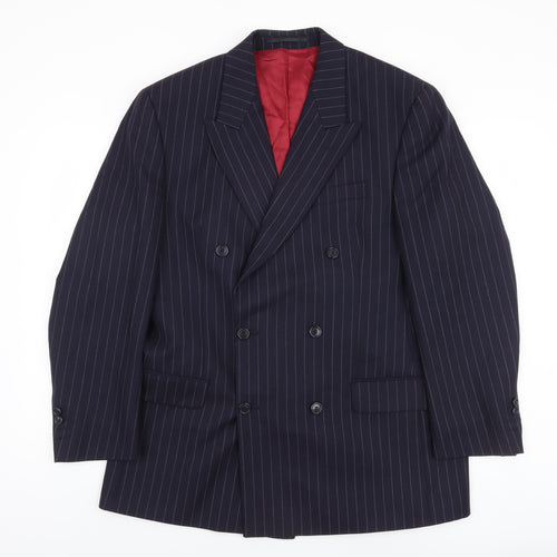 Empire Mills Men's Navy Striped Wool Blazer 40R