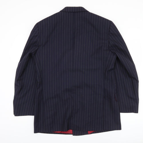 Empire Mills Men's Navy Striped Wool Blazer 40R