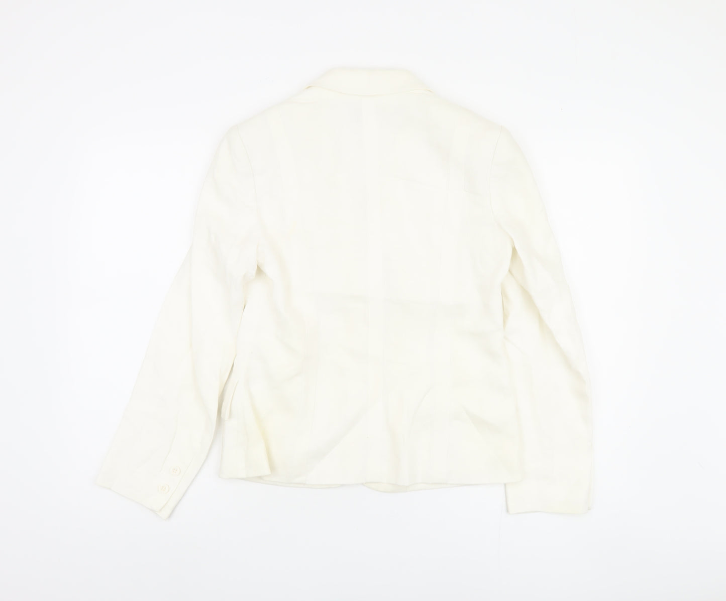 John Richmond Ivory Linen Blazer Women Size 10
