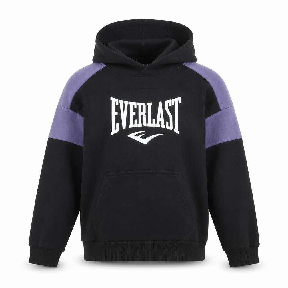Front view of Everlast boys’ black pullover hoodie 11-12 years