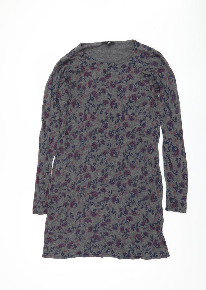 Esmara Women's Grey Floral Pullover Jumper Size 14