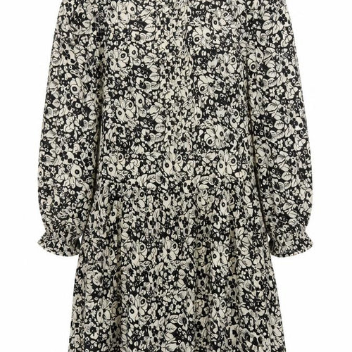 Topshop Women's Black Floral Shift Dress UK 12