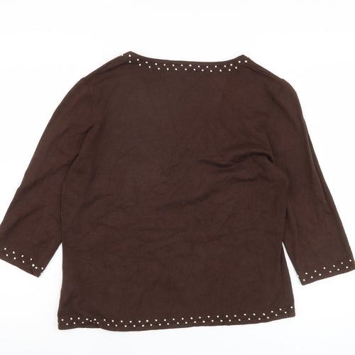 Alex & Co. Brown Women's V-Neck Cardigan Size 12