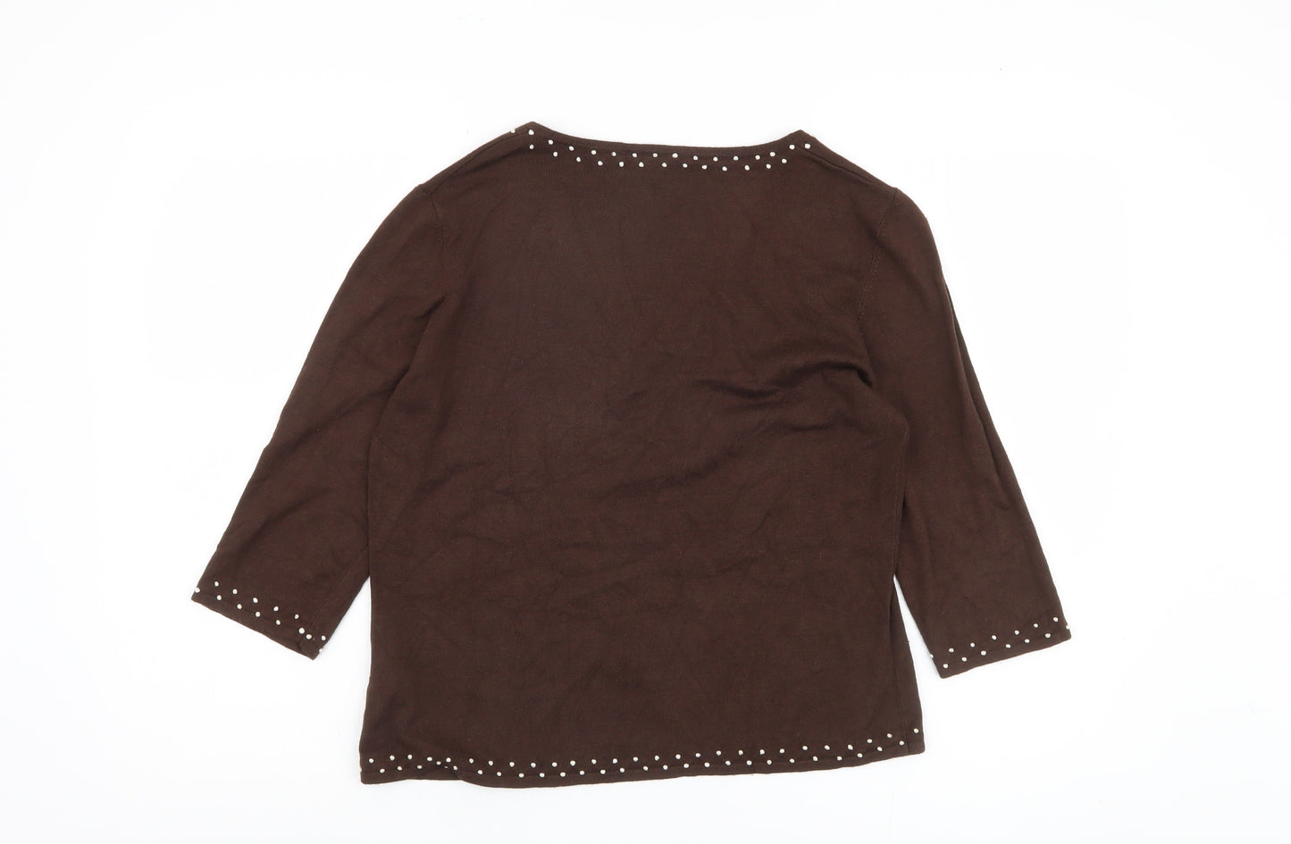 Alex & Co. Brown Women's V-Neck Cardigan Size 12
