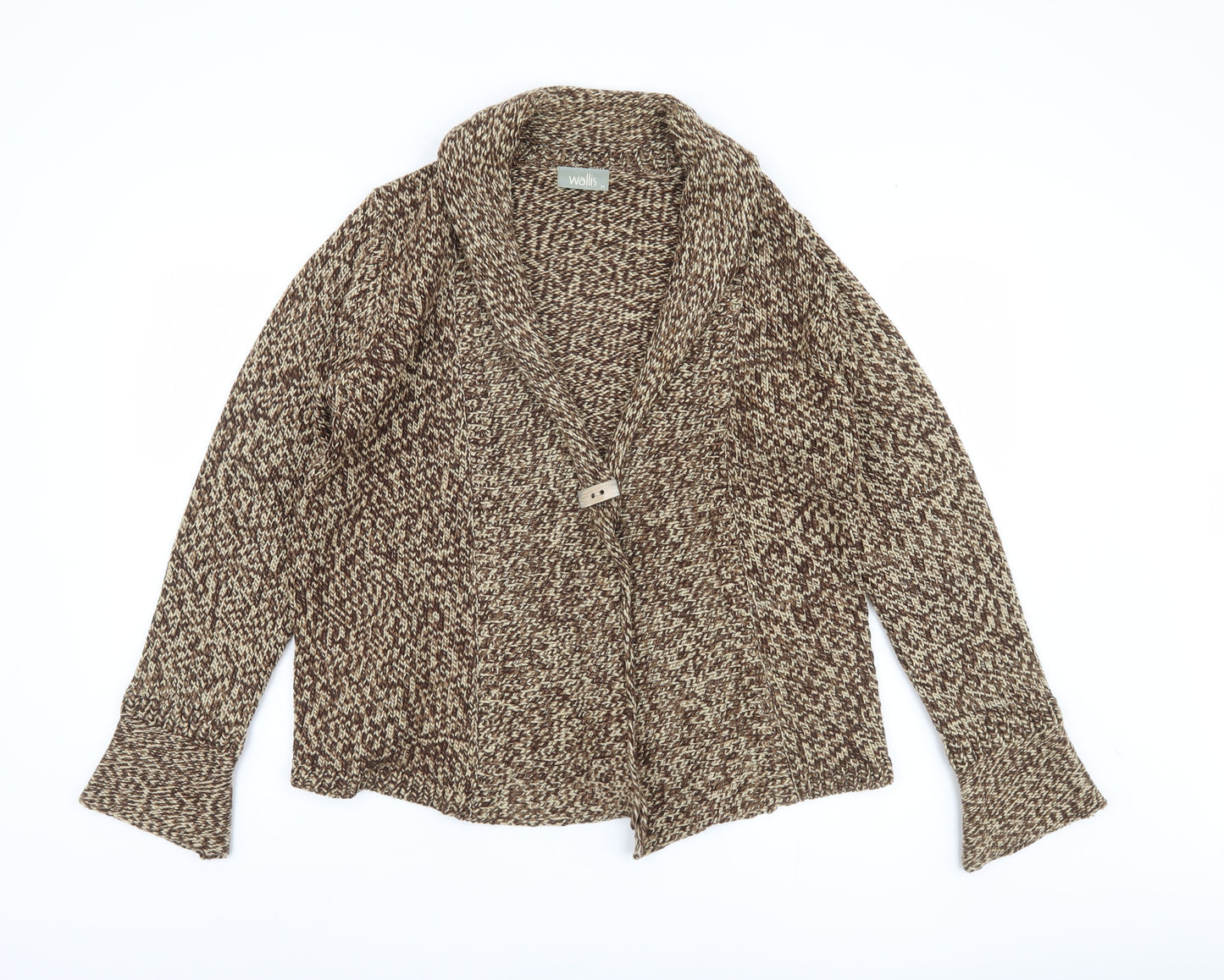 Wallis Women's Brown Cardigan M Button Accent