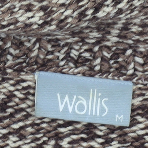 Wallis Women's Brown Cardigan M Button Accent