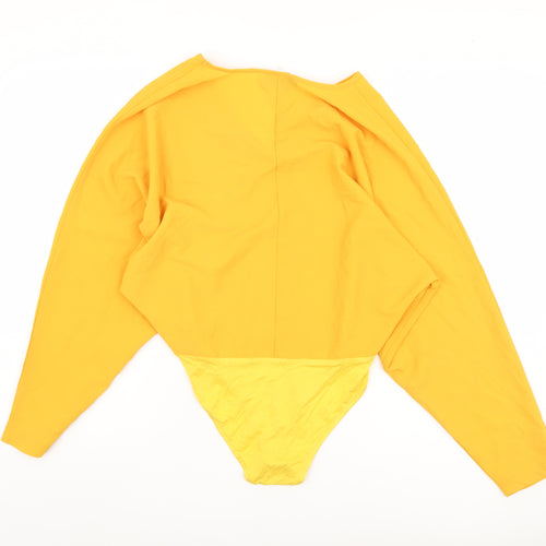 AX Paris Women's Yellow Bodysuit, Long Sleeve, Size S