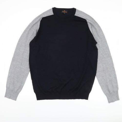 Simon Carter Men's Black and Grey XL Pullover Jumper