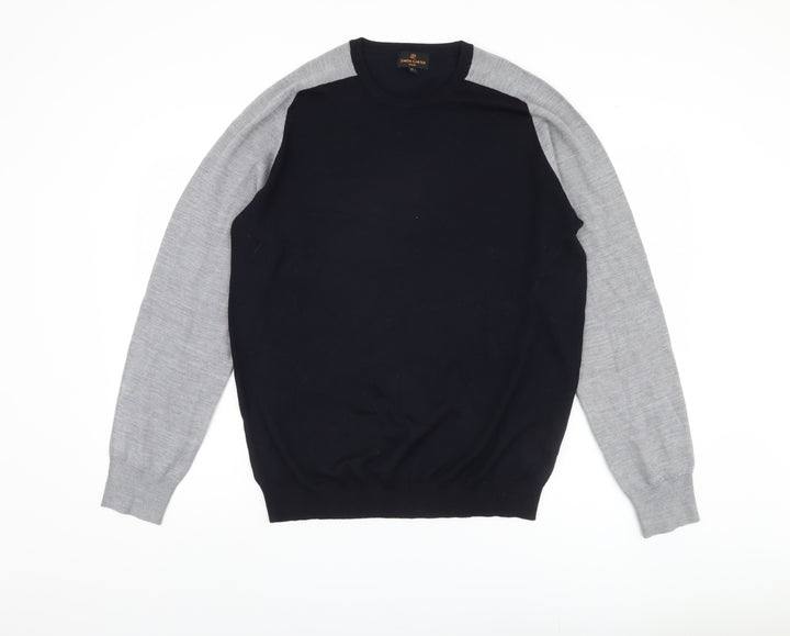 Simon Carter Men's Black and Grey XL Pullover Jumper