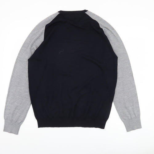 Simon Carter Men's Black and Grey XL Pullover Jumper