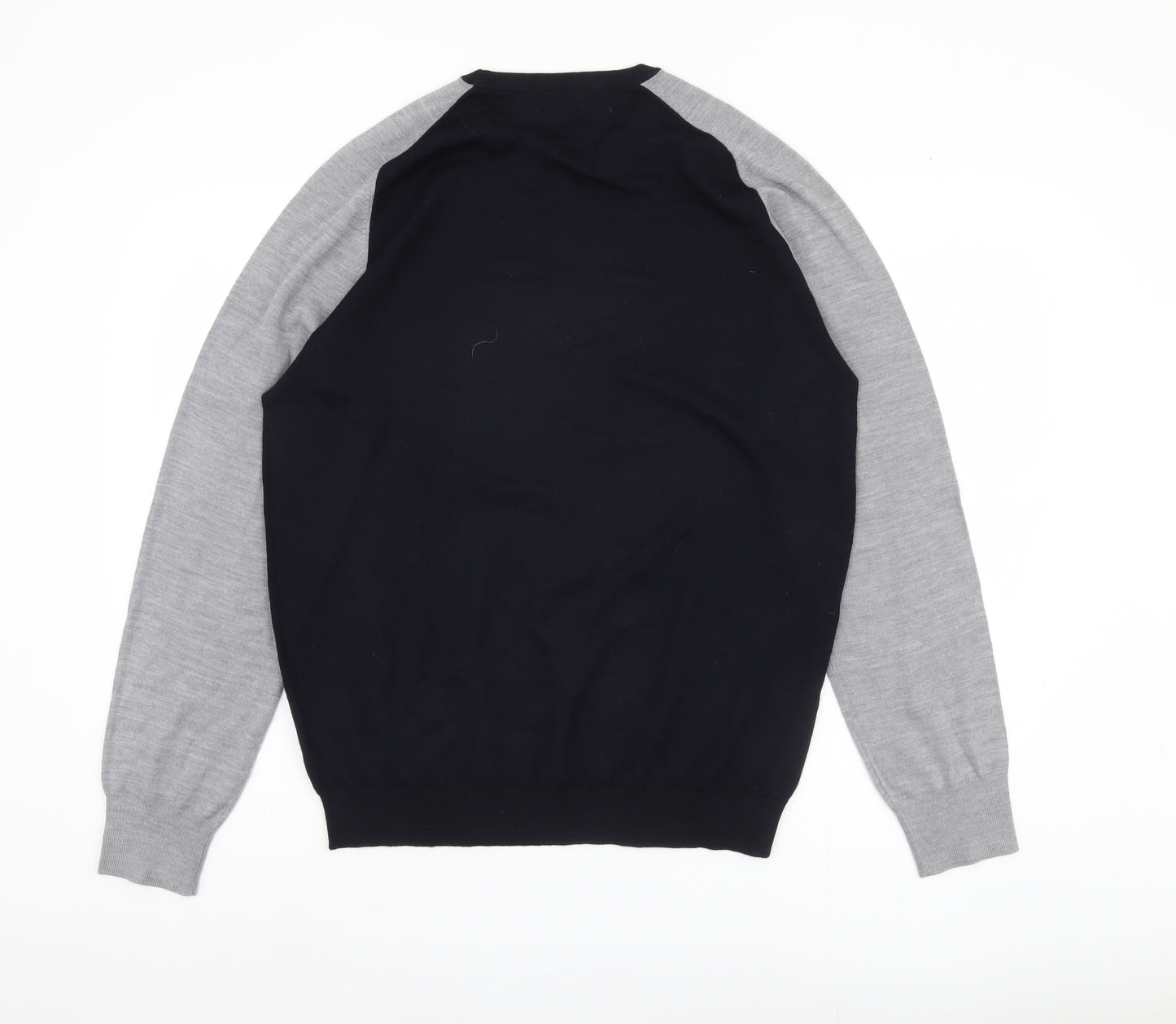 Simon Carter Men's Black and Grey XL Pullover Jumper