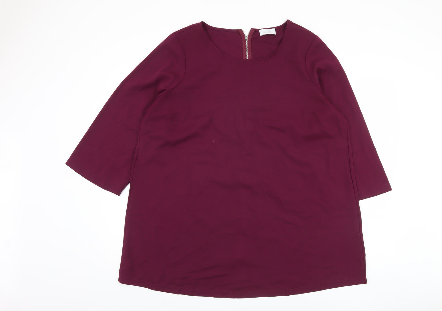 Yours Women's Purple 3/4 Sleeve Top, Size 20