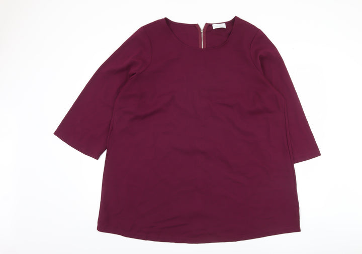 Yours Women's Purple 3/4 Sleeve Top, Size 20