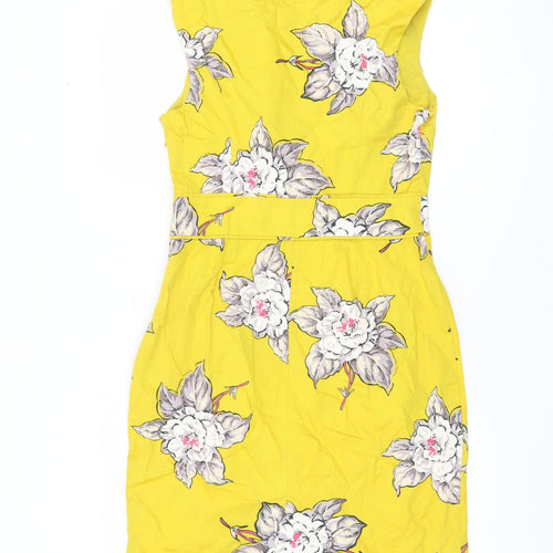 Joules Women's Yellow Floral Dress Size 10