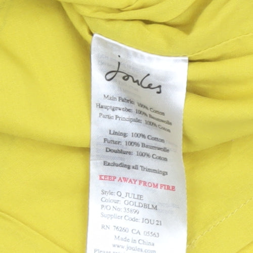Joules Women's Yellow Floral Dress Size 10