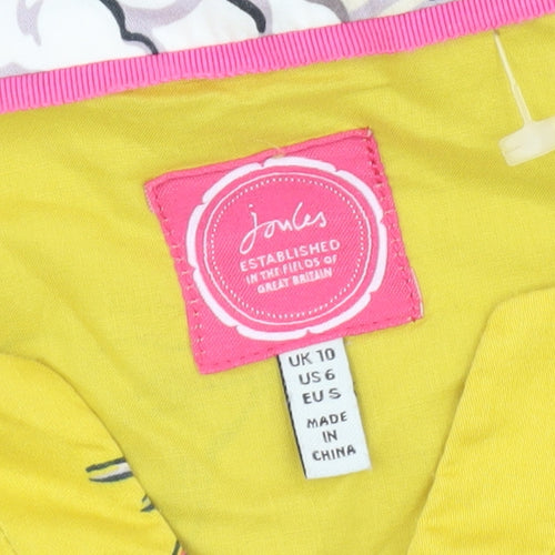 Joules Women's Yellow Floral Dress Size 10