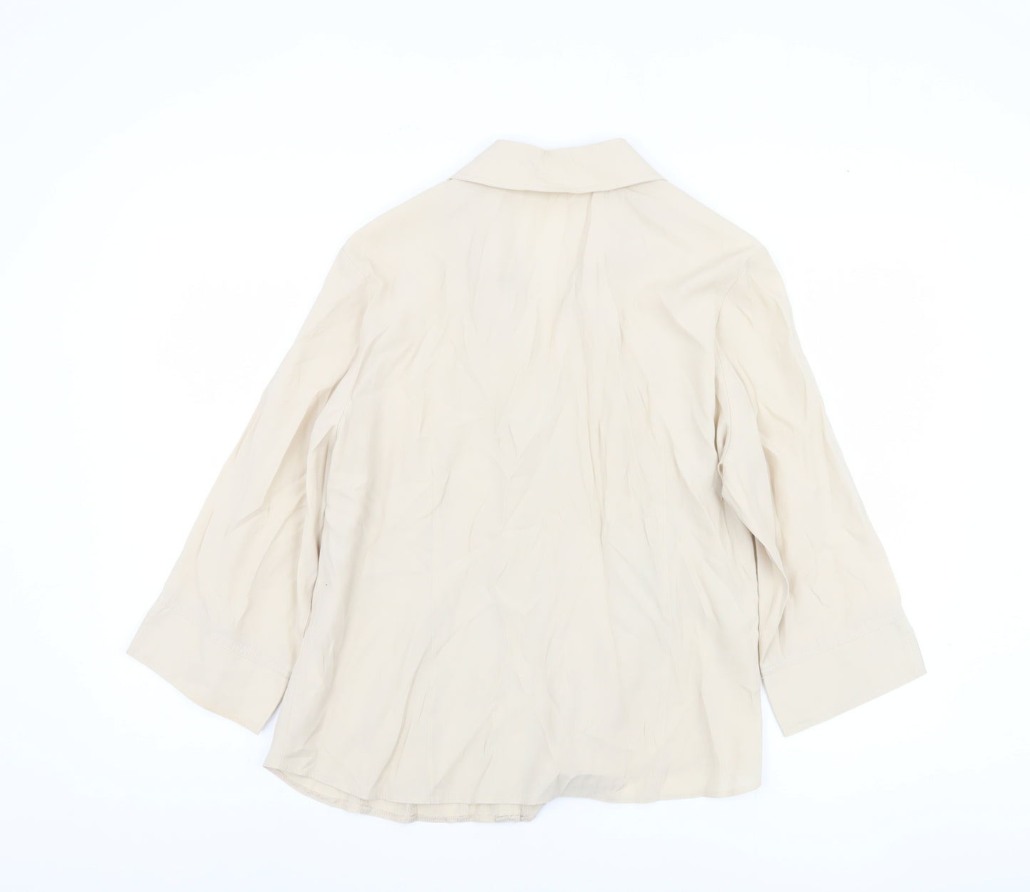 BHS Women's Beige Button-Up Shirt Size 20
