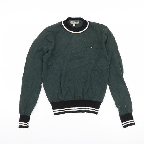 Jack Wills Women's Green Crew Neck Pullover Jumper Size 12