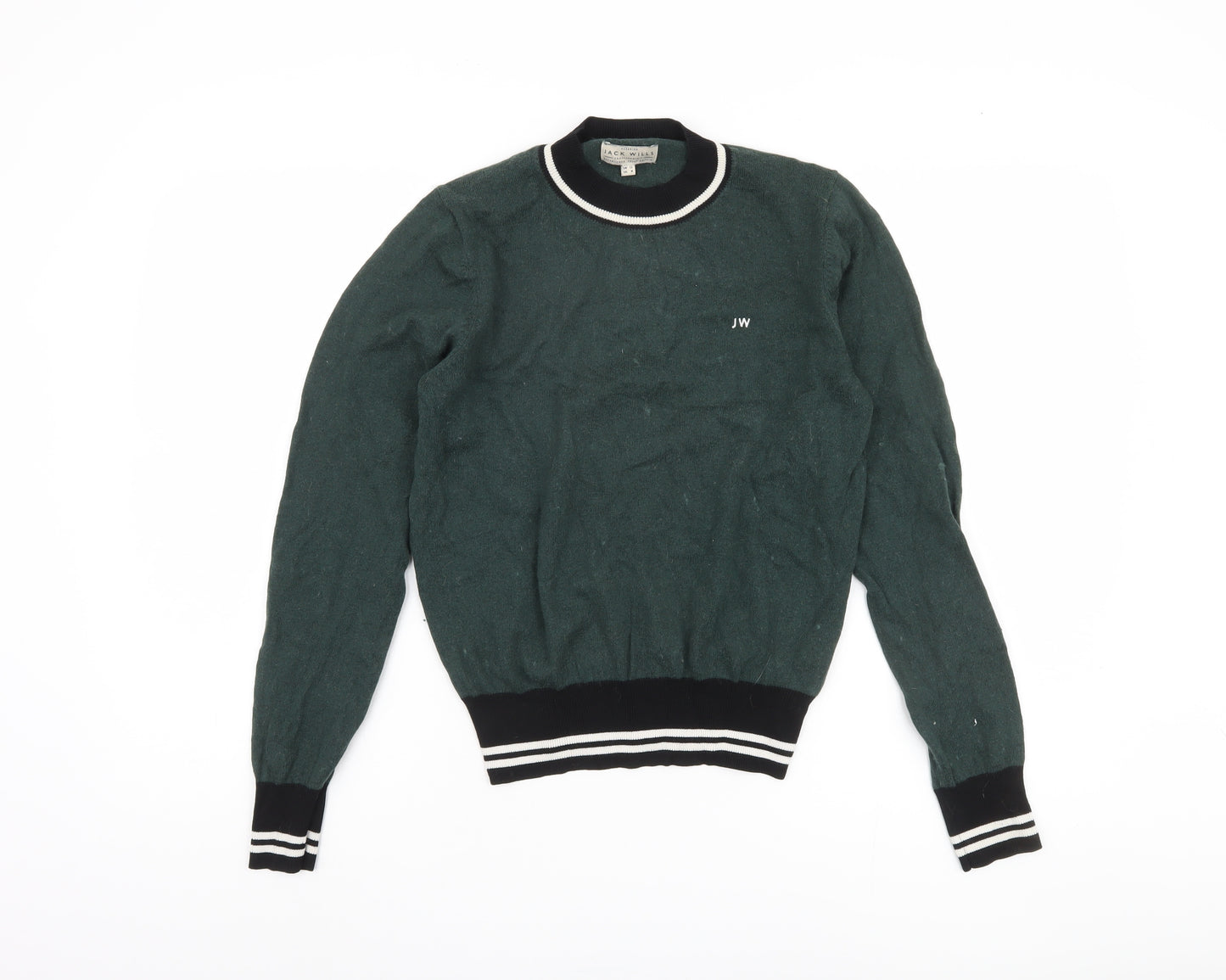 Jack Wills Women's Green Crew Neck Pullover Jumper Size 12