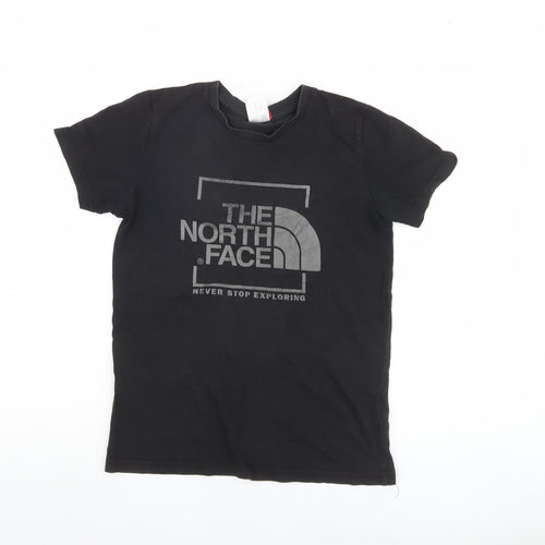 The North Face Boys Black L T-Shirt with Logo