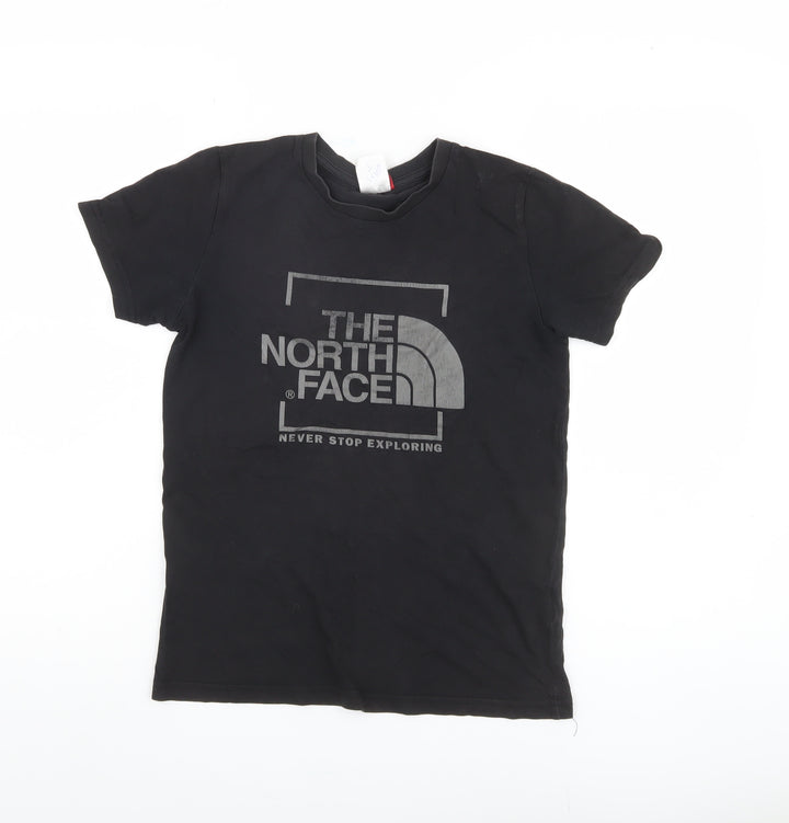 The North Face Boys Black L T-Shirt with Logo