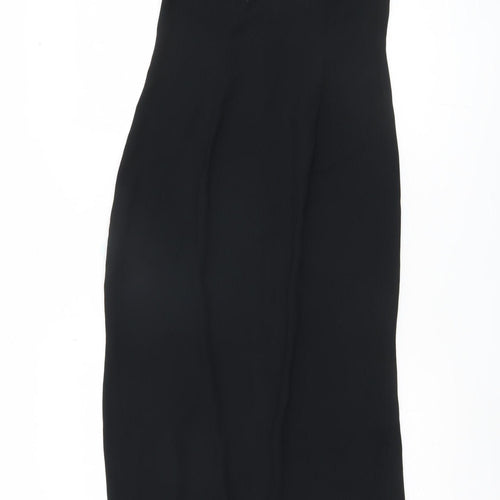 Wallis Black Midi Bodycon Dress, Size 8