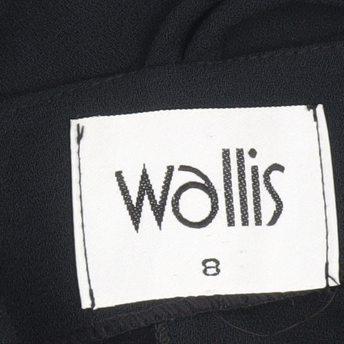 Wallis Black Midi Bodycon Dress, Size 8