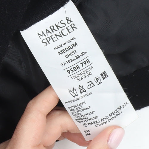 Marks and Spencer Men's Black Medium Wool Jacket