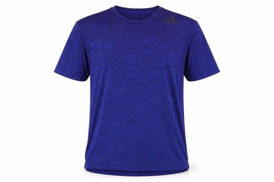 Front view of Adidas Men's Blue Climalite T-Shirt, size S