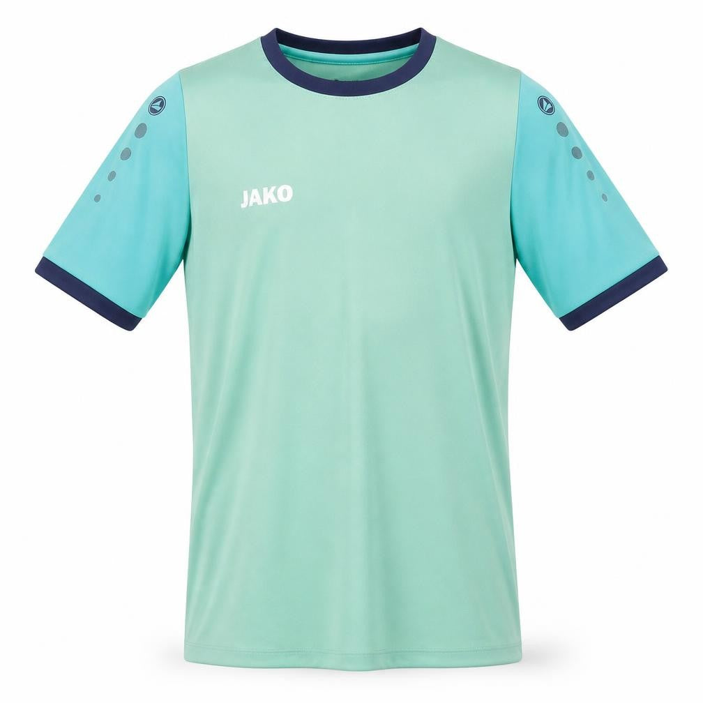 Front view of JAKO boys’ green active t-shirt, crew neck, 14 years