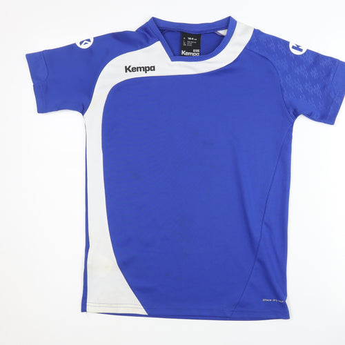 Kempa Boys Blue Athletic Gym T-Shirt 13-14 Years - Moisture Wicking