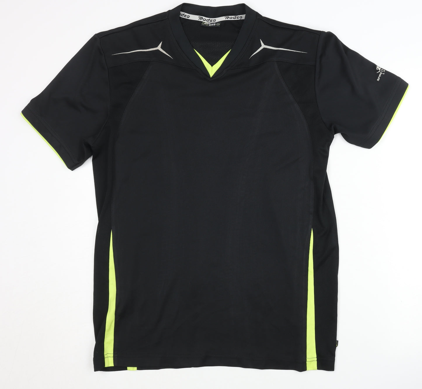Rodeo Men's Black Athletic T-Shirt, Size L