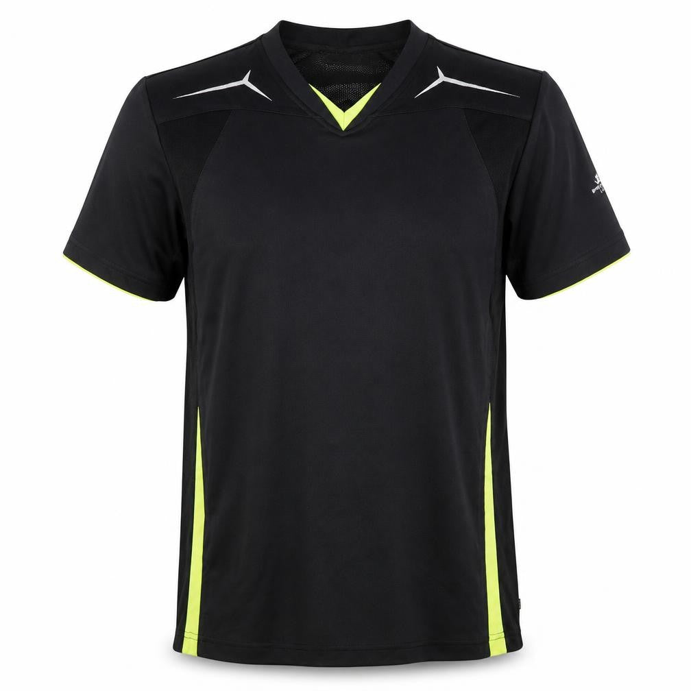 Front view of Rodeo Men's Black Athletic T-Shirt, size L