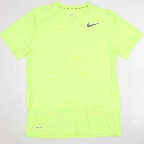 Nike Men's Green Dri-FIT T-Shirt L Gym Running