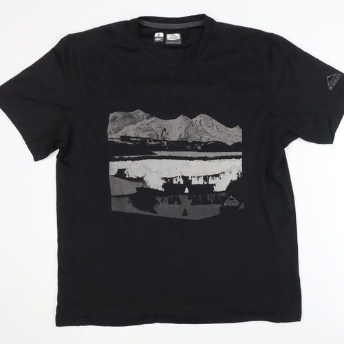 McKinley Men's Black T-Shirt L | Gym & Running