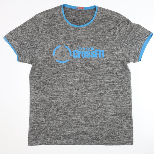 C&K Collection Men's Grey 2XL T-Shirt for CrossFit