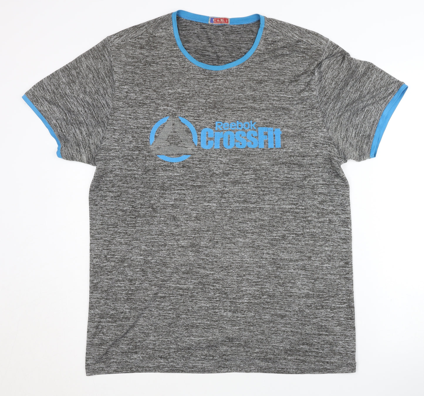 C&K Collection Men's Grey 2XL T-Shirt for CrossFit
