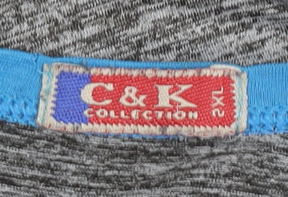 C&K Collection Men's Grey 2XL T-Shirt for CrossFit