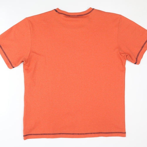 OCK Men's Orange T-Shirt L - Graphic Crew Neck
