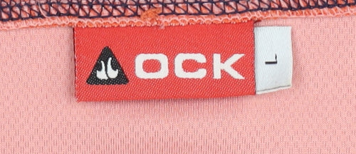 OCK Men's Orange T-Shirt L - Graphic Crew Neck