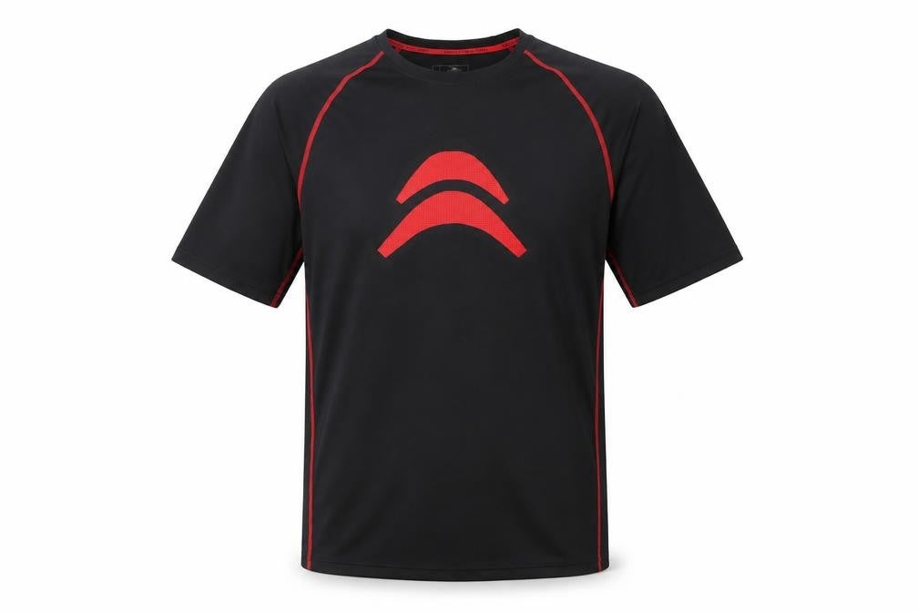 Front view of Crane Men's Black XL Pullover T-Shirt