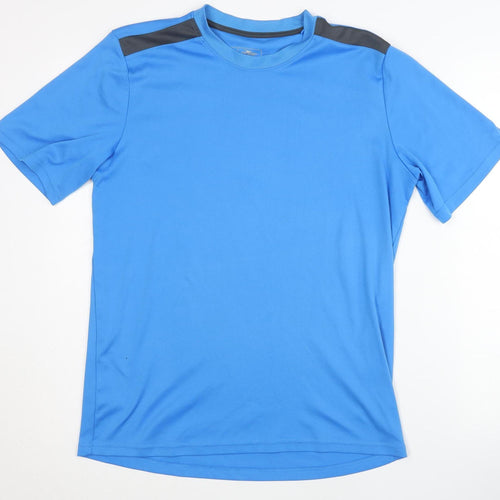 Crane Men's Blue Gym T-Shirt Size M Short Sleeve Jersey