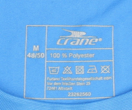 Crane Men's Blue Gym T-Shirt Size M Short Sleeve Jersey