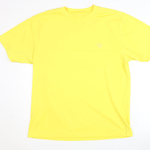 Runners Point Men's Yellow Running T-Shirt, L