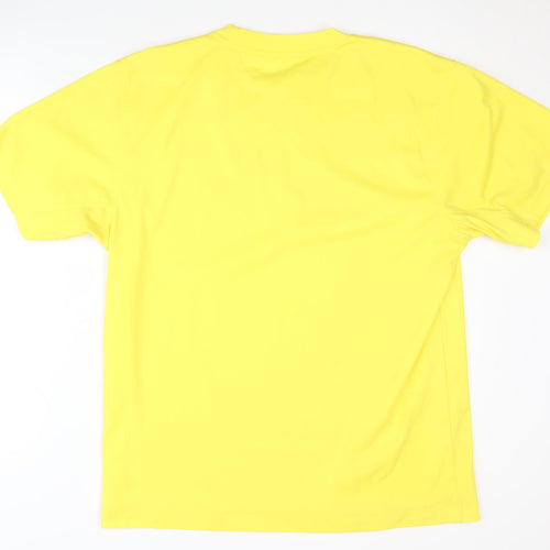 Runners Point Men's Yellow Running T-Shirt, L