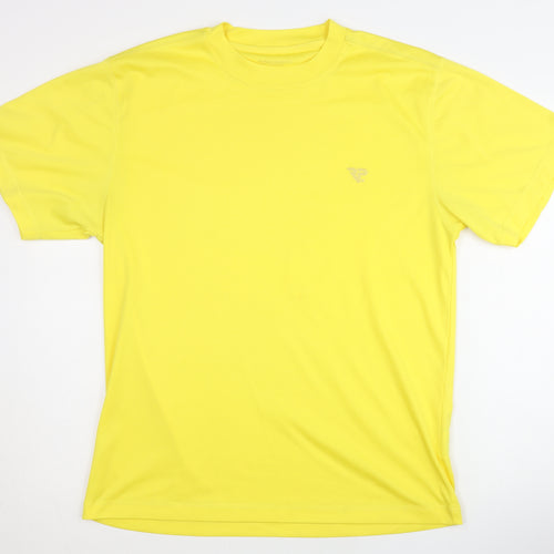 Runners Point Men's Yellow Running T-Shirt, Size L
