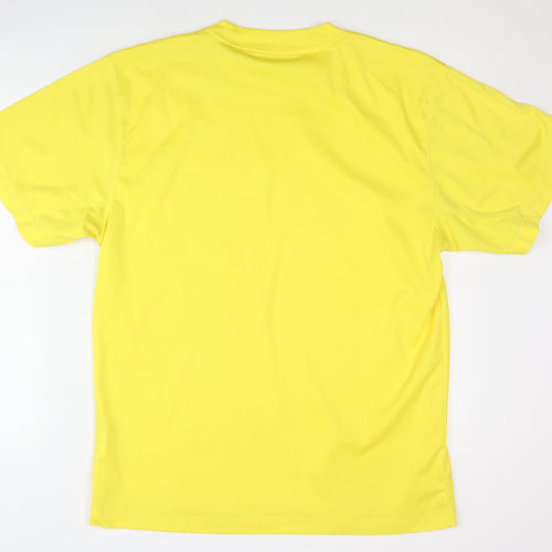 Runners Point Men's Yellow Running T-Shirt, Size L