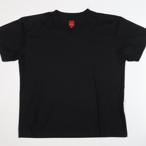 Reward Men's Black V-Neck T-Shirt Size L